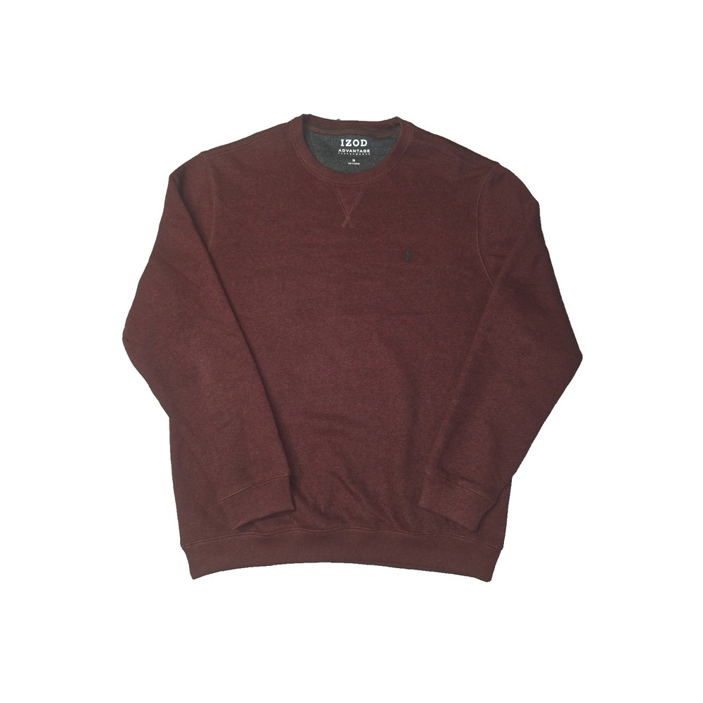 IZOD Advantage Performance Fleece Maroon Red Size M Crewneck Sweater